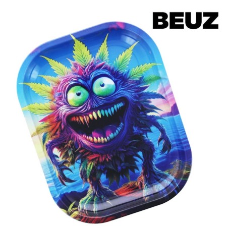 Plateau de Roulage "Weedmonster" - métal - 18x14