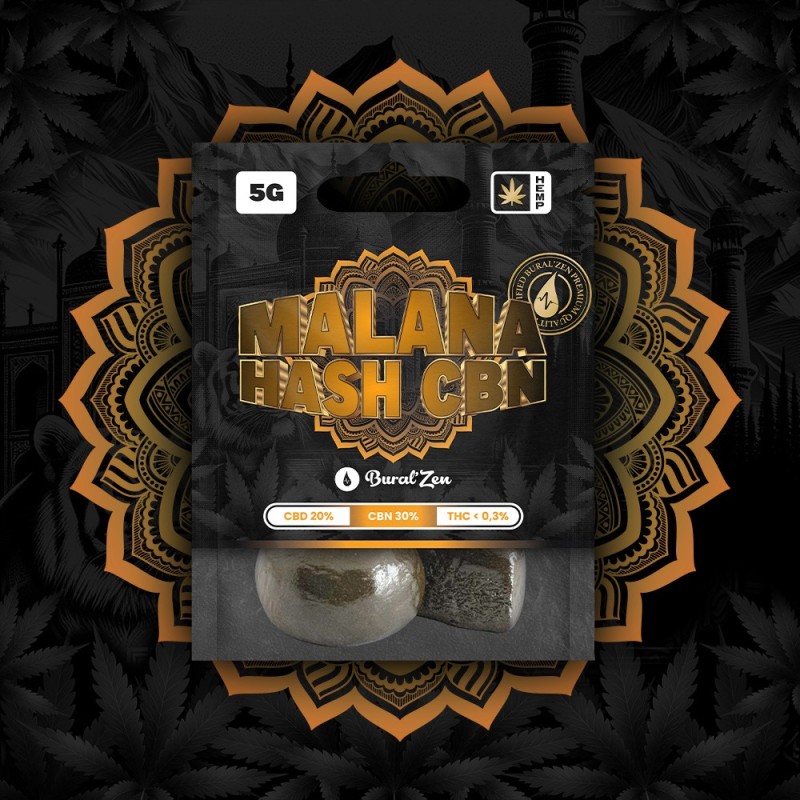 Résine - Malana Hash CBN - 30% CBN - Bural'Zen