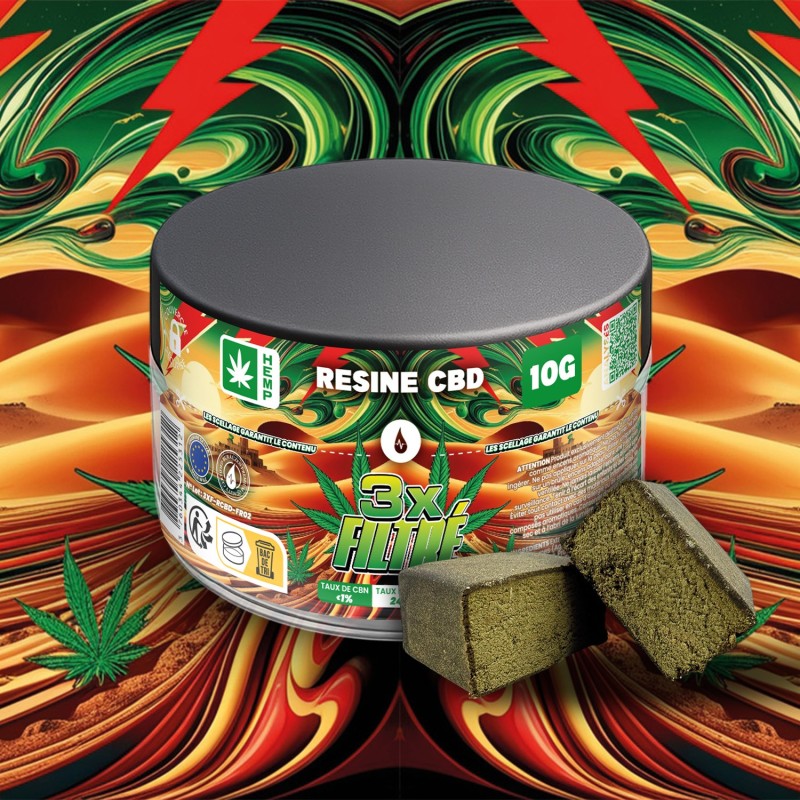 Résine pot - 3 X Filtré - 24% CBD - 10G - Bural'Zen